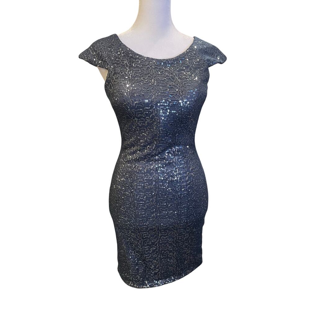 la femme glitter mini short dress